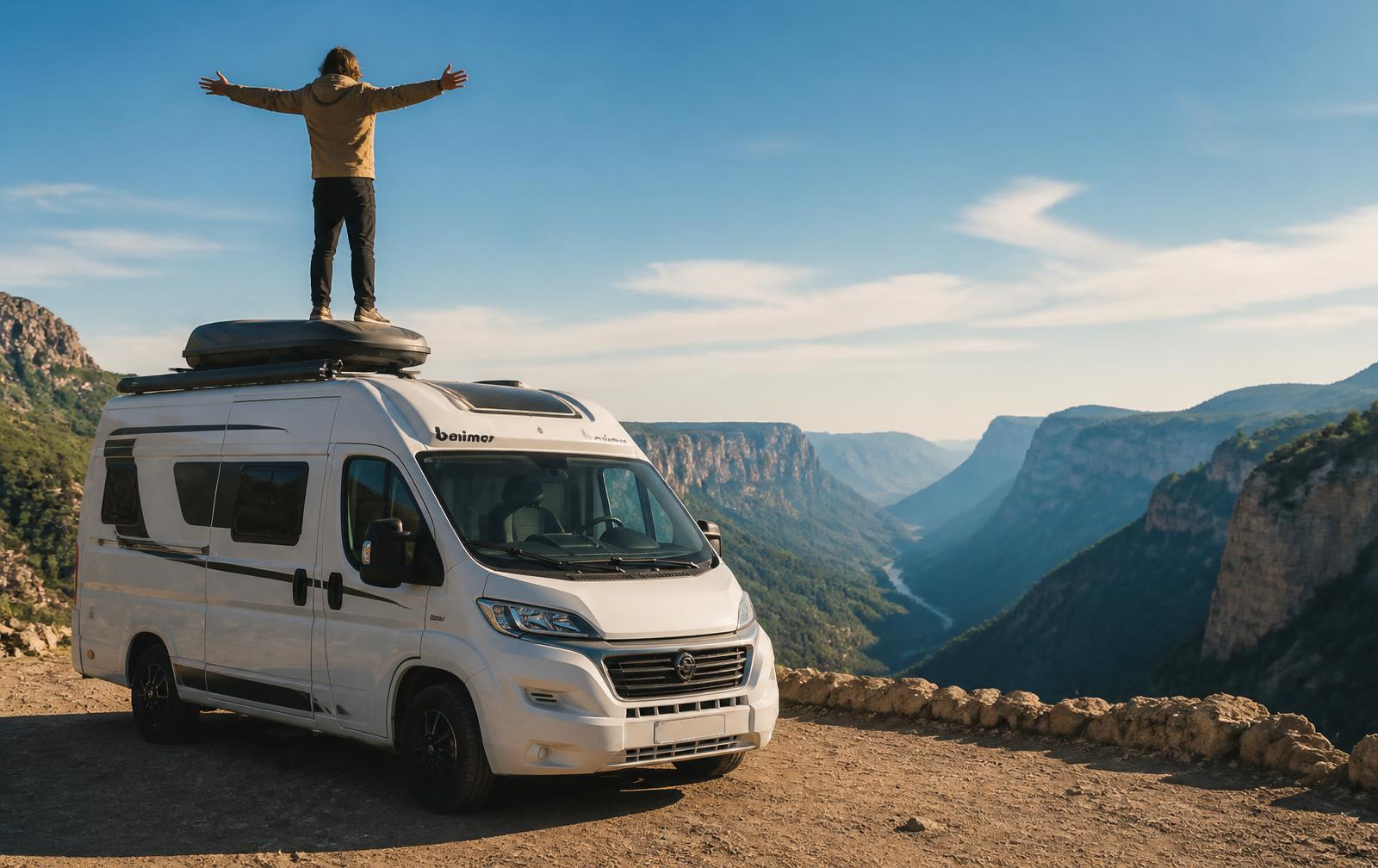 Camper Bookingvans en un mirador de montaña